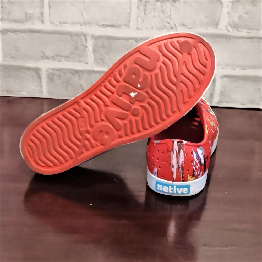 Disney X Native Minnie Mouse Shoes Womens Size 8 Red Slip On Waterproof Sneakers - Picture 13 of 15